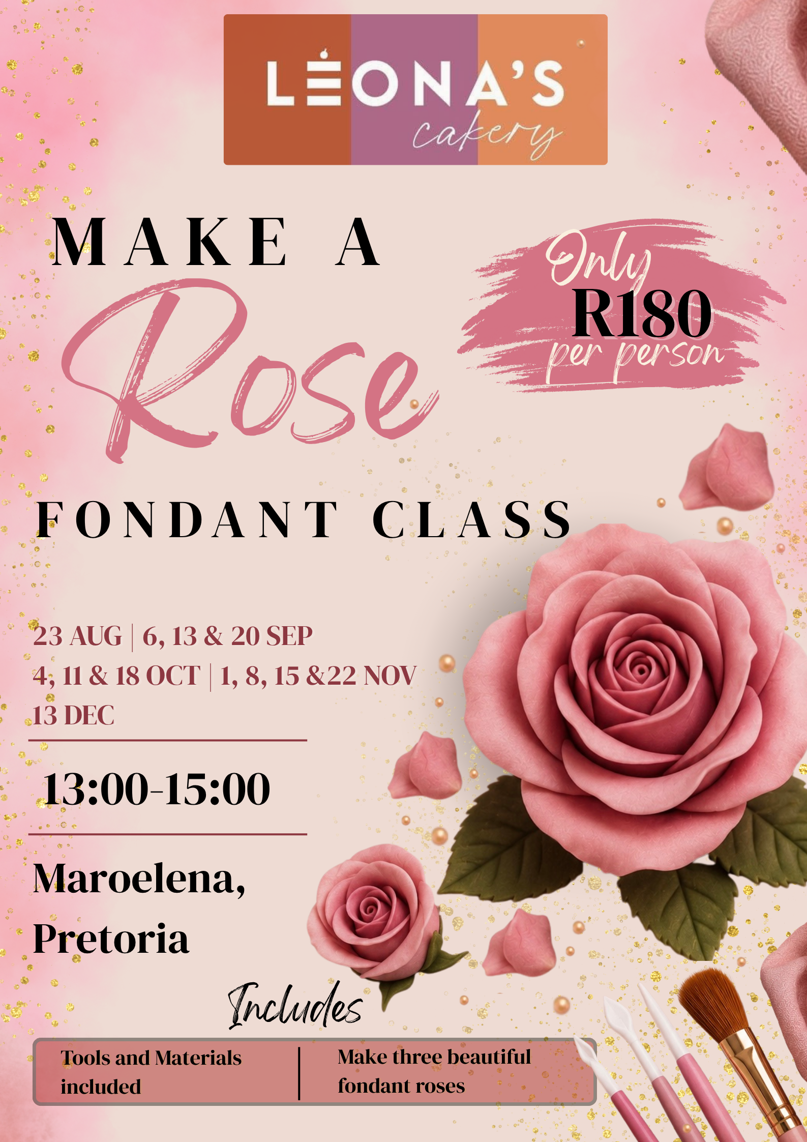 Make a Fondant Rose Class